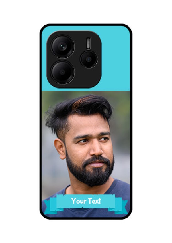 Redmi Note 14 SE 5G Custom Glass Phone Case - Blue Color Design