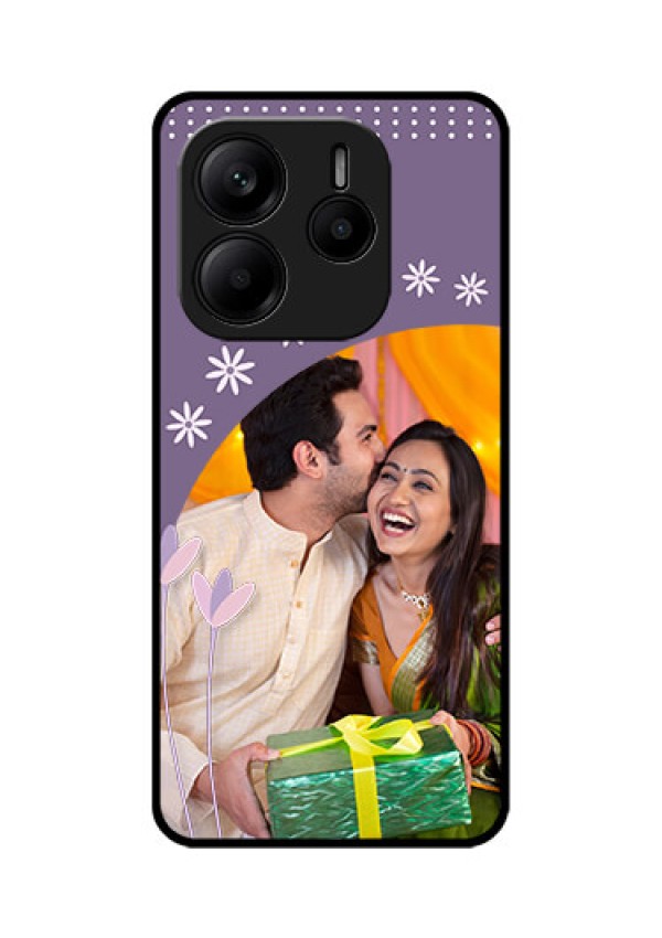 Redmi Note 14 SE 5G Custom Glass Phone Case - Lavender Flowers Design