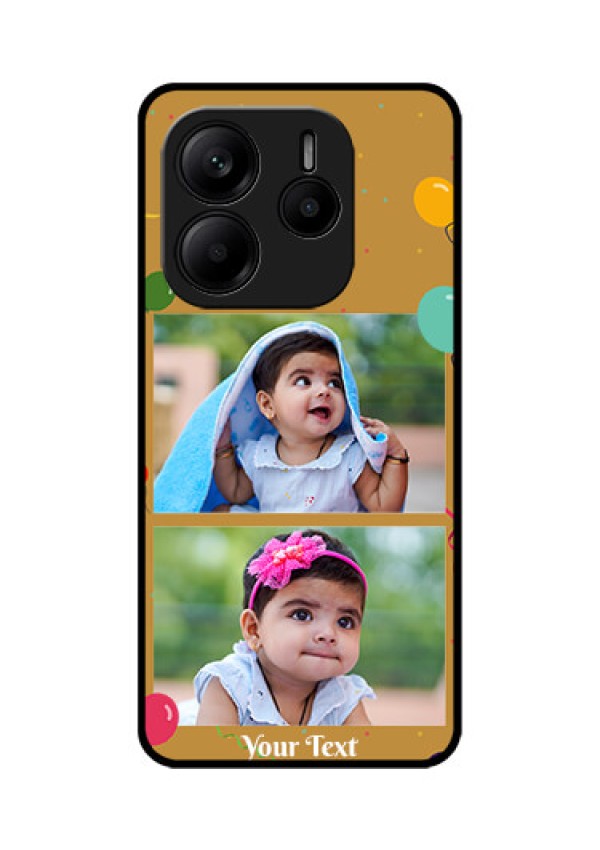 Redmi Note 14 SE 5G Custom Glass Phone Case - Image Holder With Birthday Celebrations Design