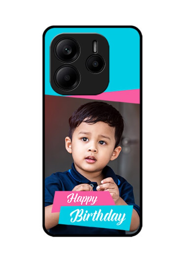 Redmi Note 14 SE 5G Custom Glass Phone Case - Image Holder With 2 Color Design