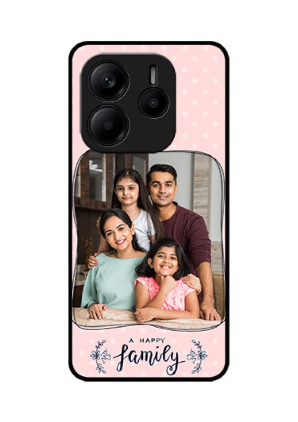 Redmi Note 14 SE 5G Custom Glass Phone Case - Family With Dots Design