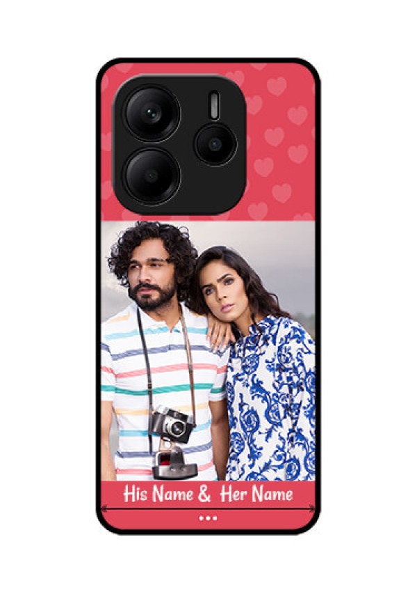 Redmi Note 14 SE 5G Custom Glass Phone Case - Simple Love Design