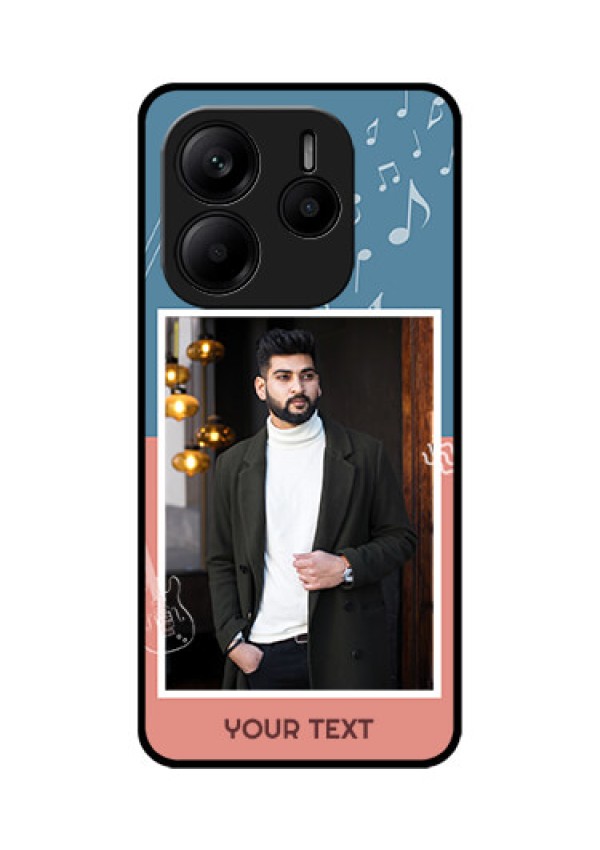 Redmi Note 14 SE 5G Custom Glass Phone Case - With Color Musical Note Design