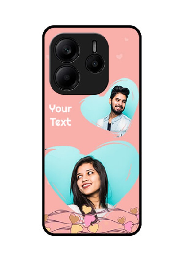 Redmi Note 14 SE 5G Custom Glass Phone Case - Love Doodle Design