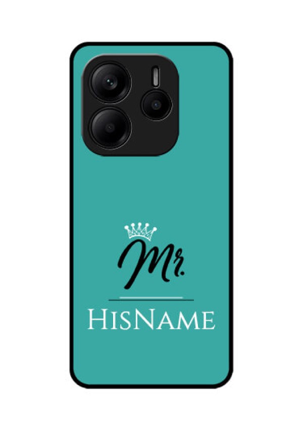Redmi Note 14 SE 5G Custom Glass Phone Case - Mr With Name Design