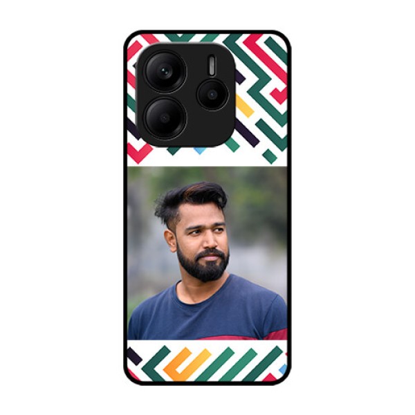 Redmi Note 14 SE 5G Custom Glass Phone Case - Colorful Maze Pattern Design Redmi Note 14 SE 5G Custom Glass Phone Case - Colorful Maze Pattern Design