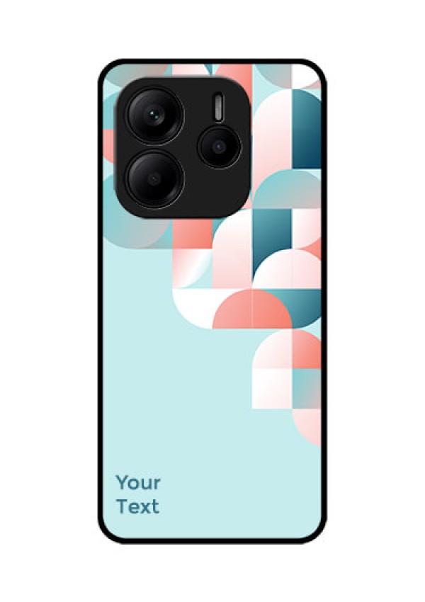 Redmi Note 14 SE 5G Custom Glass Phone Case - Stylish Semi - Circle Pattern Design
