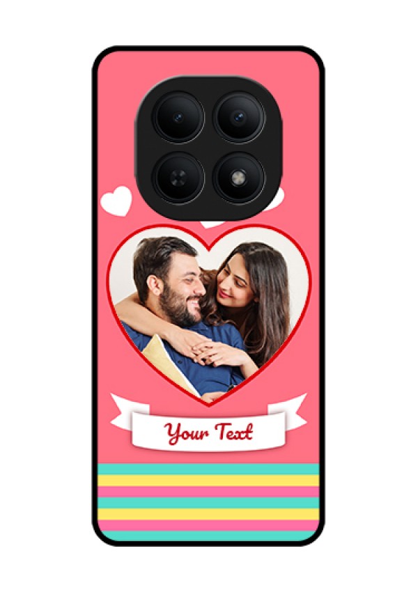 Xiaomi Redmi Note 15 5G Custom Glass Phone Case - Love Shapes Doodle Design