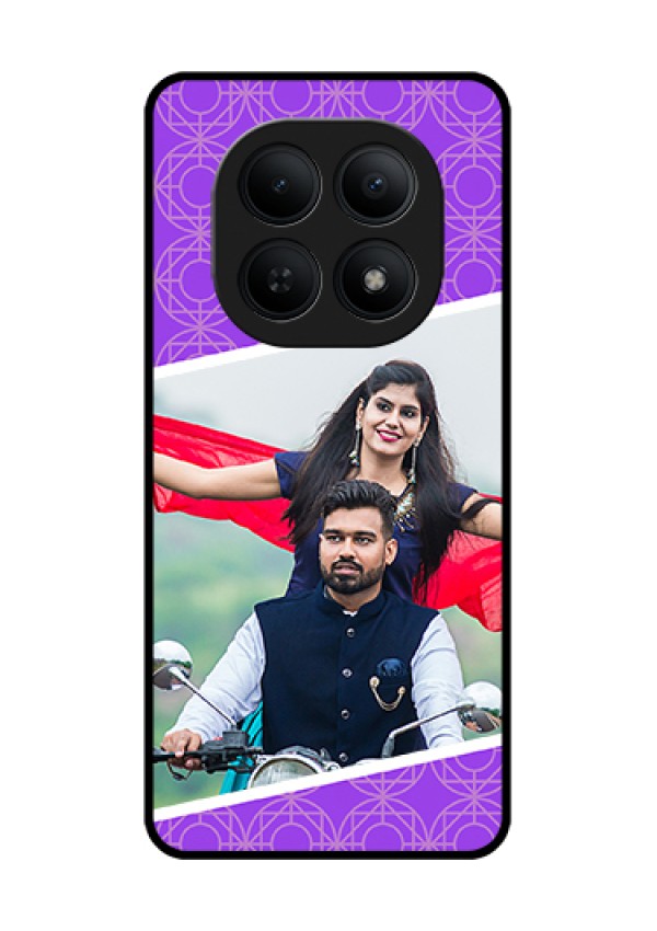 Xiaomi Redmi Note 15 5G Custom Glass Phone Case - Violet Color Pattern Design