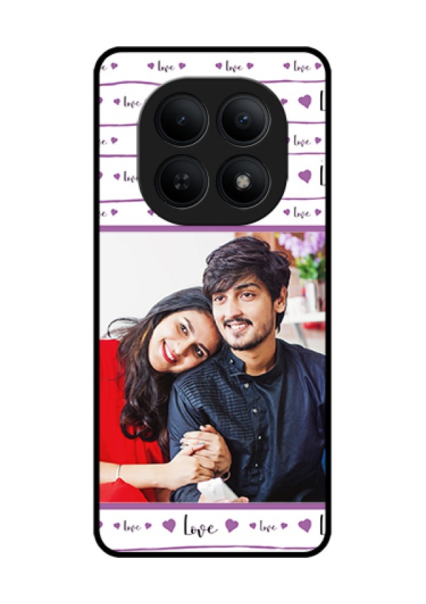 Xiaomi Redmi Note 15 5G Custom Glass Phone Case - Couples Heart Design