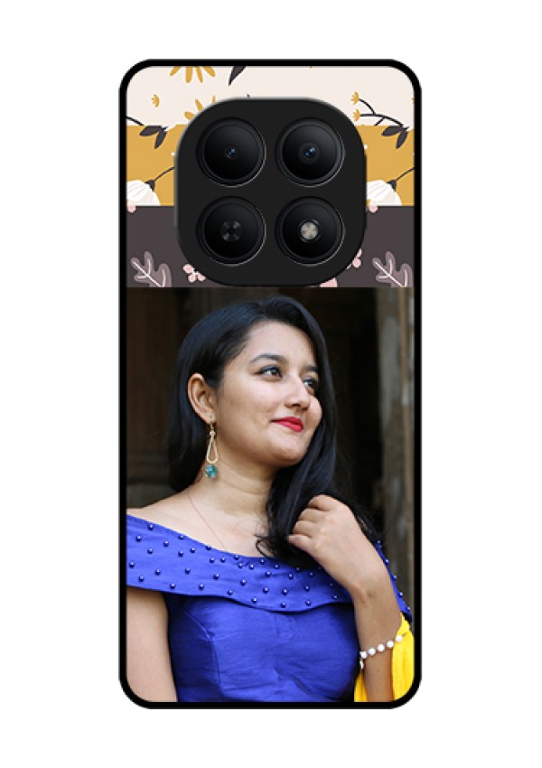 Xiaomi Redmi Note 15 5G Custom Glass Phone Case - Stylish Floral Design