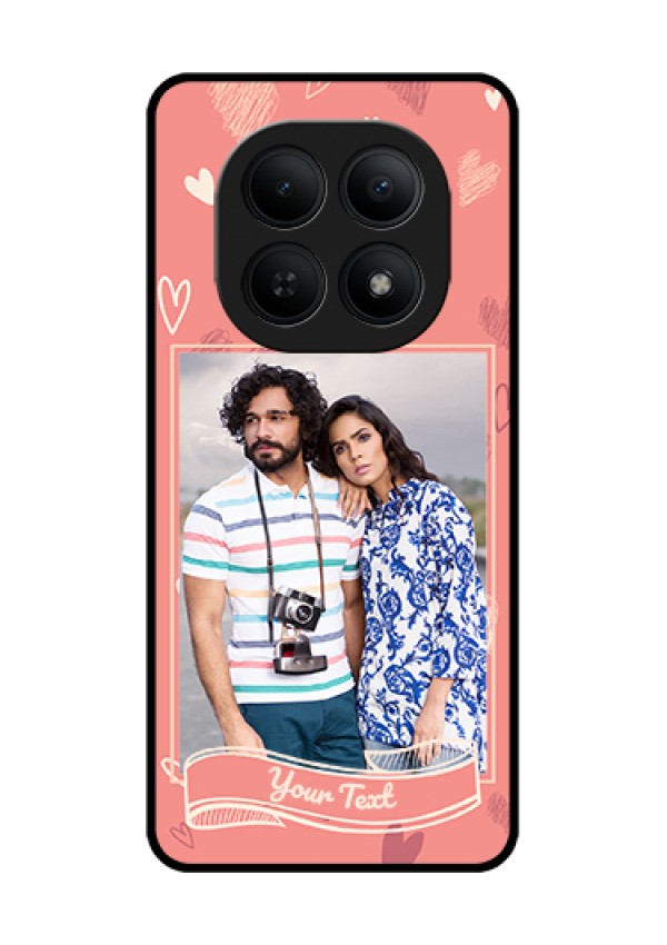 Xiaomi Redmi Note 15 5G Custom Glass Phone Case - Love Doodle Art Design