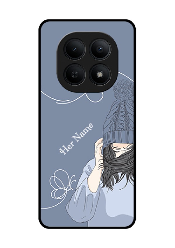 Xiaomi Redmi Note 15 5G Custom Glass Phone Case - Girl In Winter Outfit Design