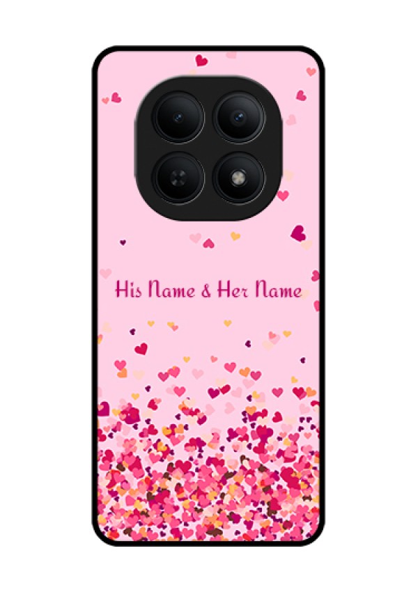 Xiaomi Redmi Note 15 5G Custom Glass Phone Case - Floating Hearts Design