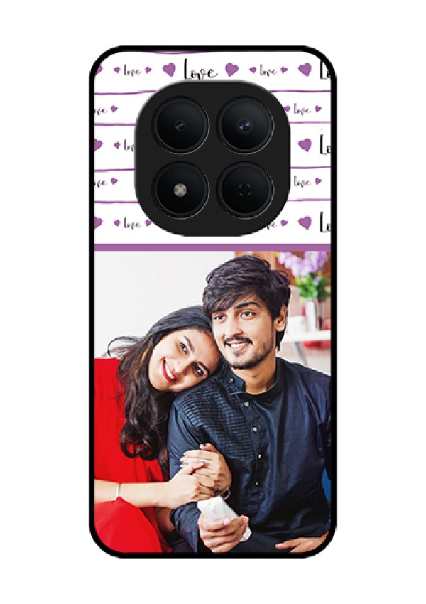 Xiaomi Redmi Note 15 Pro 5G Custom Glass Phone Case - Couples Heart Design