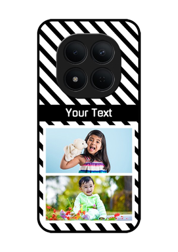 Xiaomi Redmi Note 15 Pro 5G Custom Glass Phone Case - Black And White Stripes Design