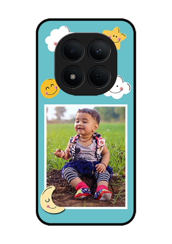 Xiaomi Redmi Note 15 Pro 5G Custom Glass Phone Case - Smiley Kids Stars Design