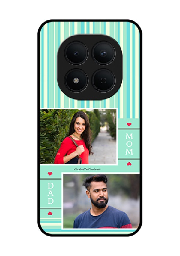Xiaomi Redmi Note 15 Pro 5G Custom Glass Phone Case - Mom & Dad Pic Design