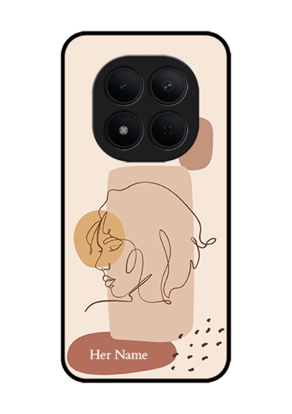Xiaomi Redmi Note 15 Pro 5G Custom Glass Phone Case - Calm Woman Line Art Design