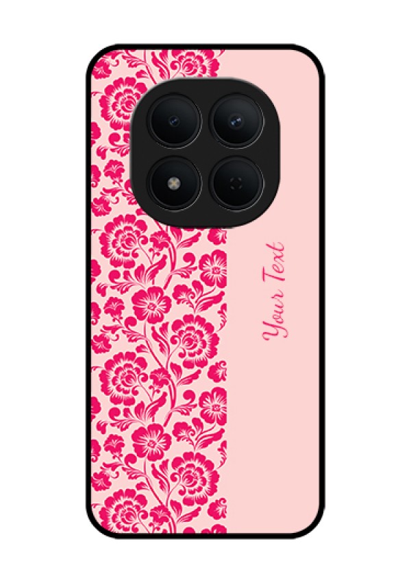 Xiaomi Redmi Note 15 Pro 5G Custom Glass Phone Case - Attractive Floral Pattern Design