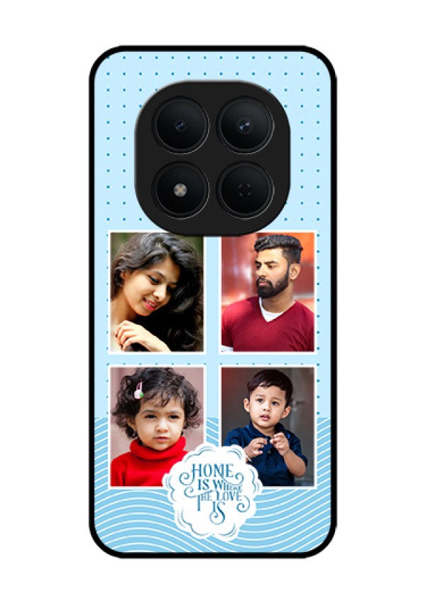 Xiaomi Redmi Note 15 Pro 5G Custom Glass Phone Case - Cute Love Quote With 4 Pic Upload Design