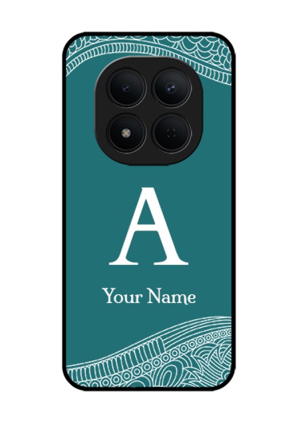 Xiaomi Redmi Note 15 Pro 5G Custom Glass Phone Case - Line Art Pattern With Custom Name Design