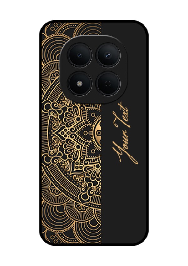 Xiaomi Redmi Note 15 Pro 5G Custom Glass Phone Case - Mandala Art With Custom Text Design
