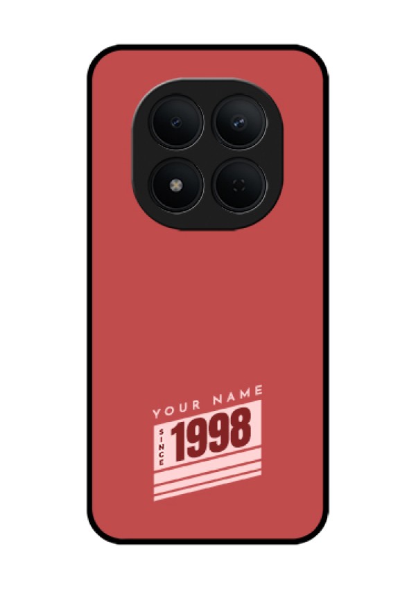 Xiaomi Redmi Note 15 Pro 5G Custom Glass Phone Case - Red Custom Year Of Birth Design