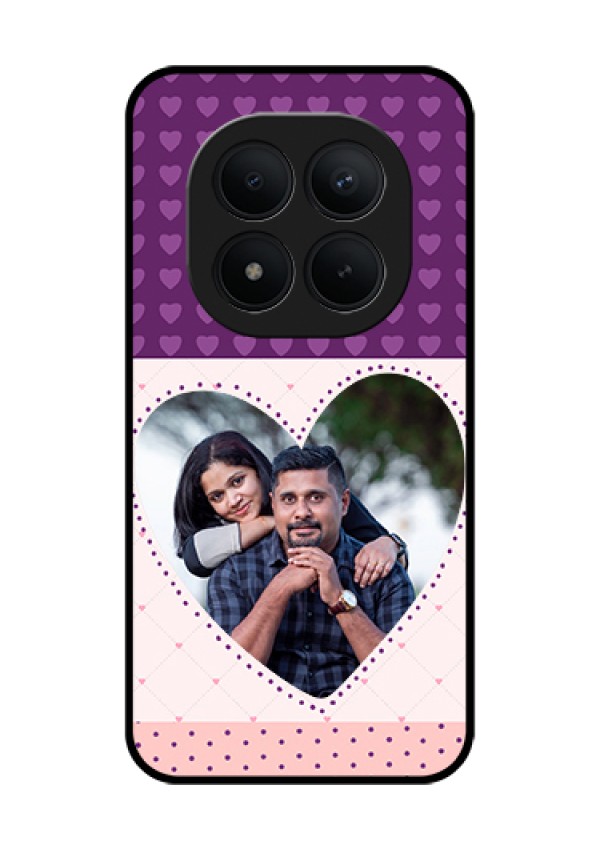 Xiaomi Redmi Note 15 Pro Plus 5G Custom Glass Phone Case - Violet Love Dots Design