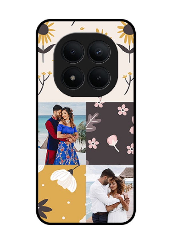 Xiaomi Redmi Note 15 Pro Plus 5G Custom Glass Phone Case - 3 Images With Floral Design