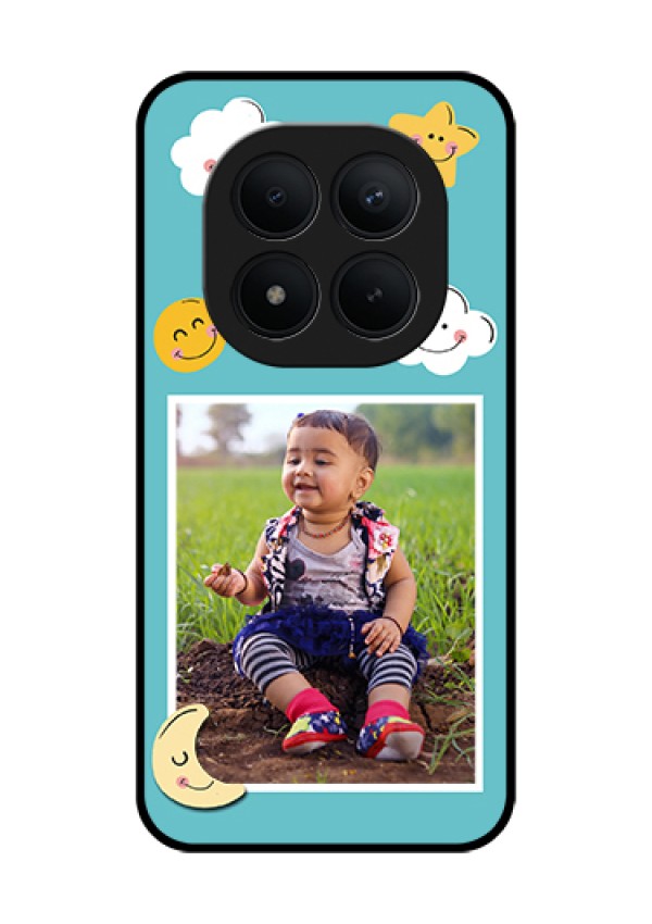 Xiaomi Redmi Note 15 Pro Plus 5G Custom Glass Phone Case - Smiley Kids Stars Design