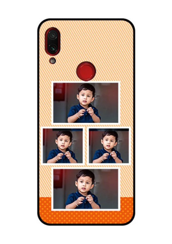 Redmi Note 7 Pro Photo Printing on Glass Case  - Bulk Photos Upload Design