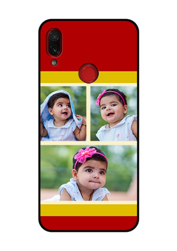 Redmi Note 7 Pro Custom Glass Mobile Case  - Multiple Pic Upload Design