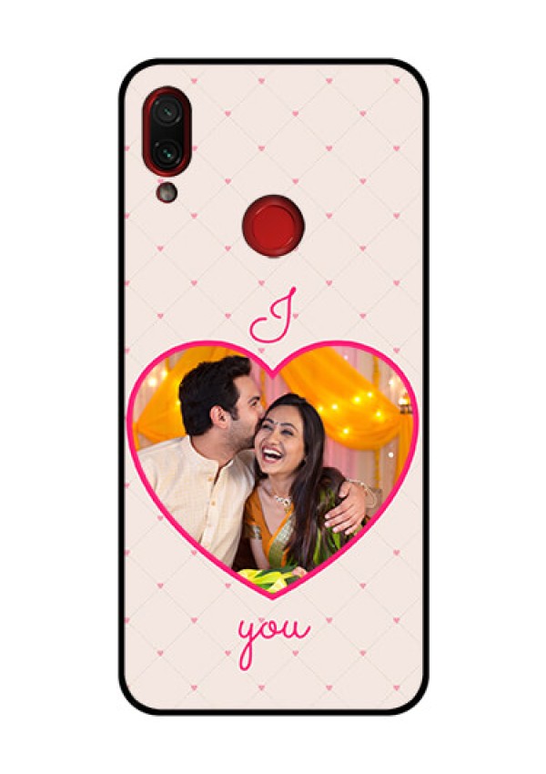 Redmi Note 7 Pro Custom Glass Mobile Case  - Heart Shape Design