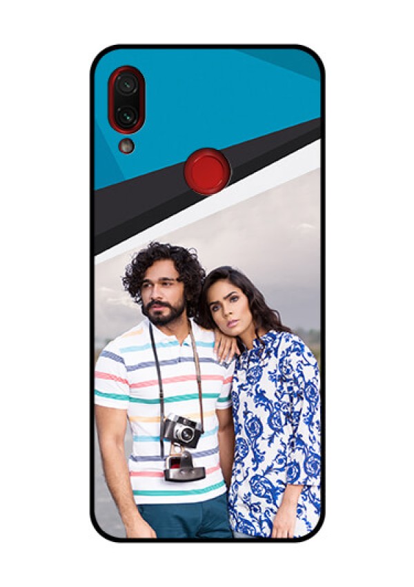 Redmi Note 7 Pro Photo Printing on Glass Case  - Simple Pattern Photo Upload Design