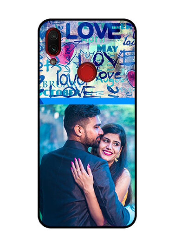 Redmi Note 7 Pro Custom Glass Mobile Case  - Colorful Love Design