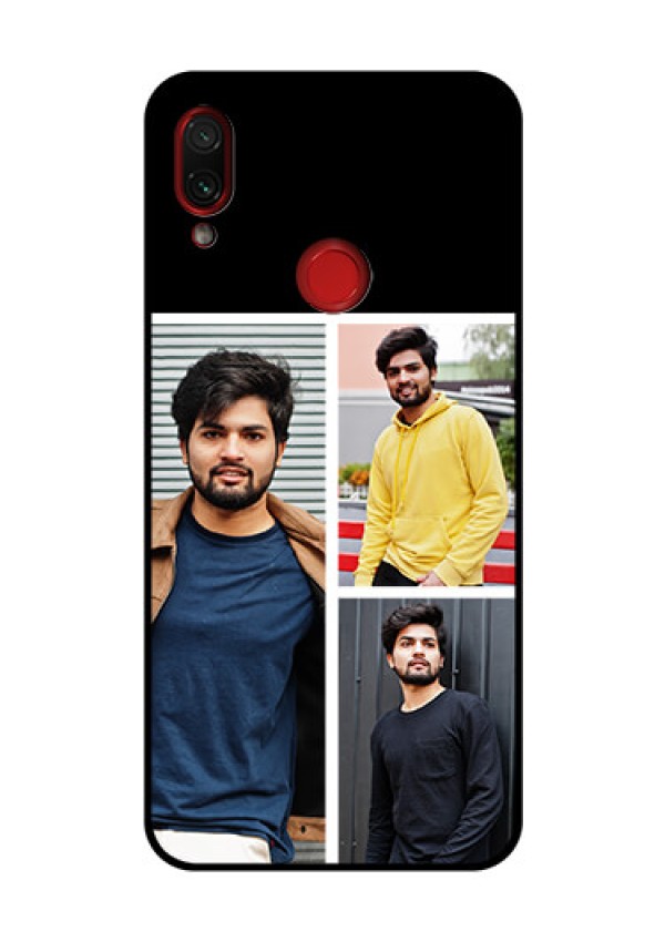 Redmi Note 7 Pro Photo Printing on Glass Case  - Upload Multiple Picture Design