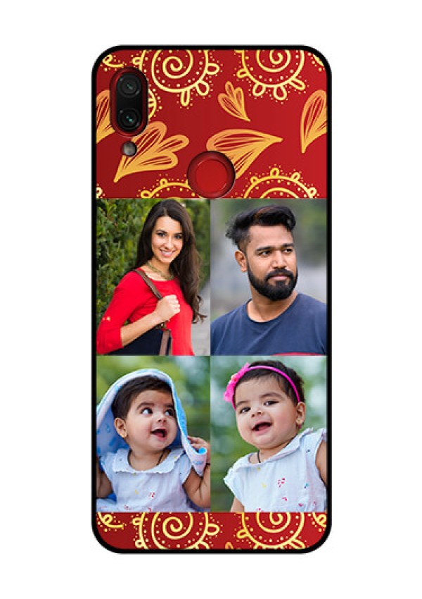 Redmi Note 7 Pro Photo Printing on Glass Case  - 4 Image Traditional Design