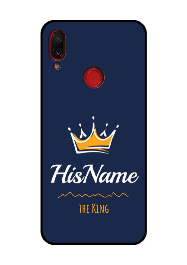 Redmi Note 7 Pro Glass Phone Case King with Name