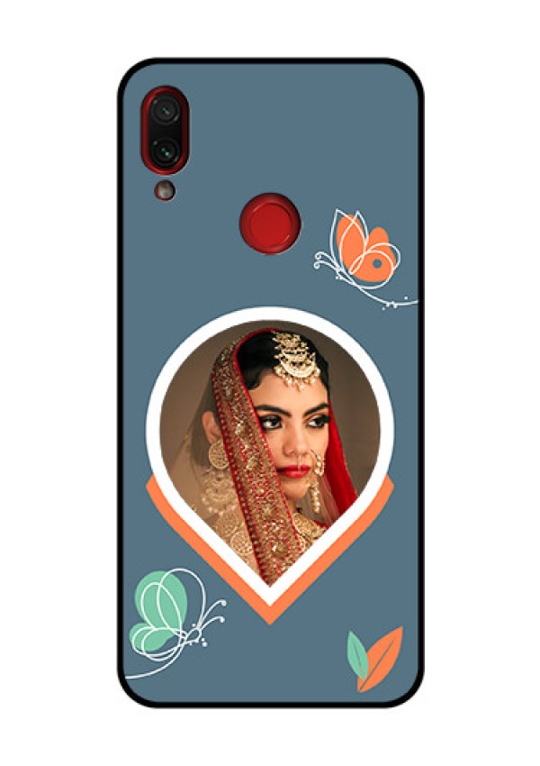 Xiaomi Redmi Note 7 Pro Custom Glass Mobile Case - Droplet Butterflies Design