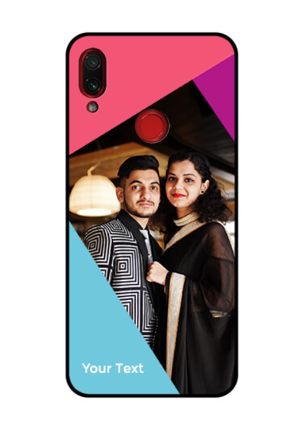 Xiaomi Redmi Note 7 Pro Custom Glass Mobile Case - Stacked Triple colour Design