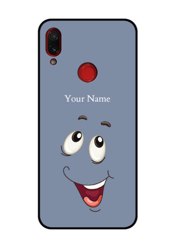 Xiaomi Redmi Note 7 Pro Photo Printing on Glass Case - Laughing Cartoon Face Design