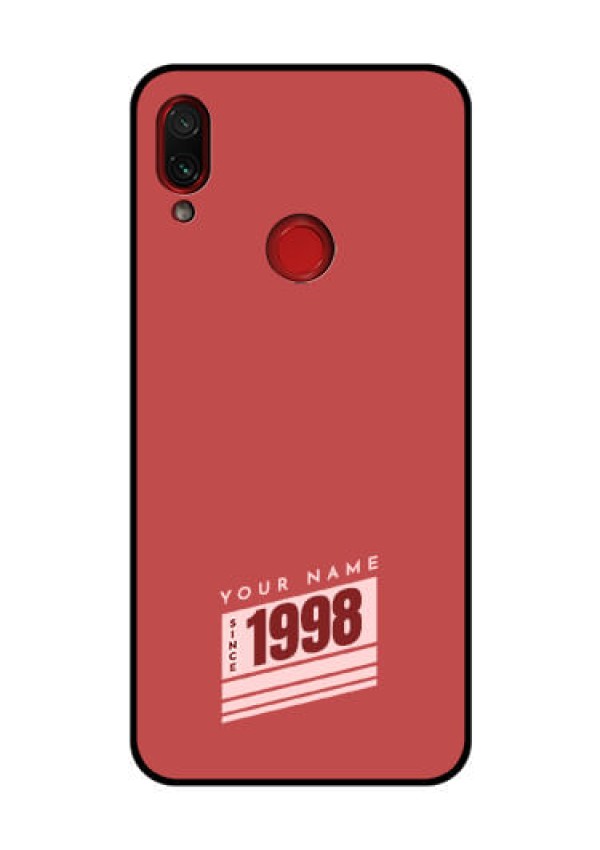 Xiaomi Redmi Note 7 Pro Custom Glass Phone Case - Red custom year of birth Design