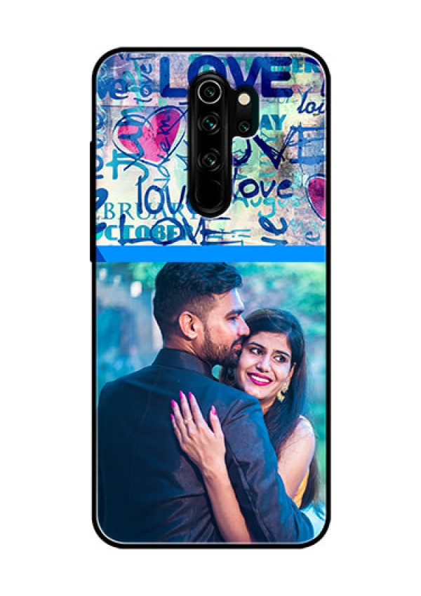 Redmi Note 8 Pro Custom Glass Mobile Case  - Colorful Love Design