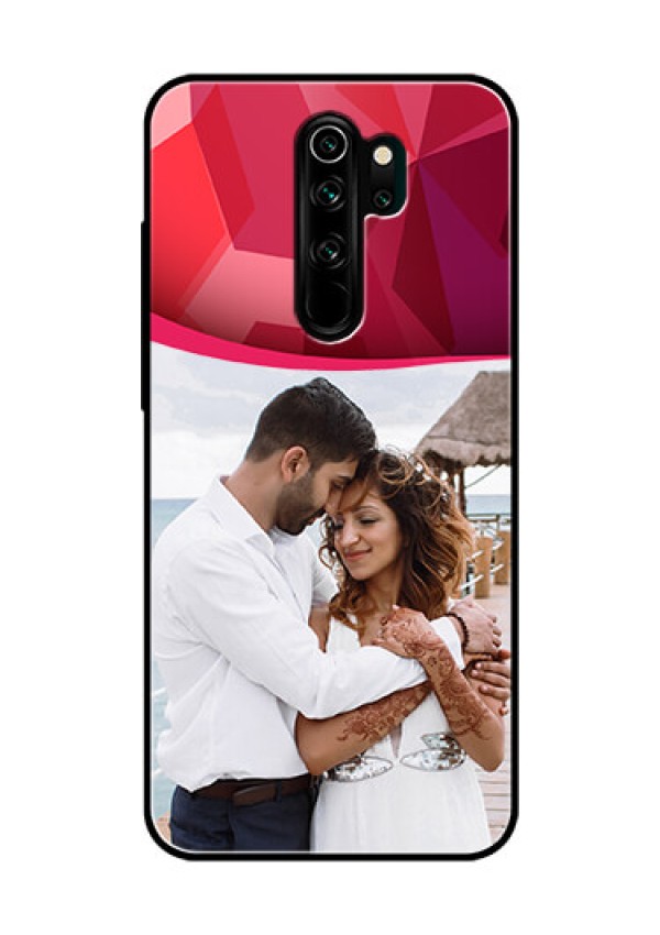 Redmi Note 8 Pro Custom Glass Mobile Case  - Red Abstract Design