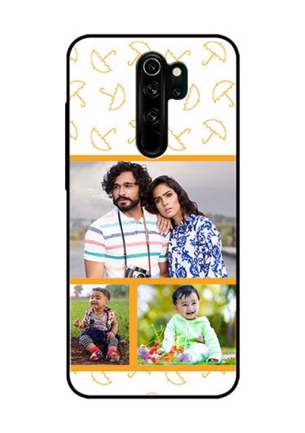 Redmi Note 8 Pro Custom Glass Mobile Case  - Yellow Pattern Design