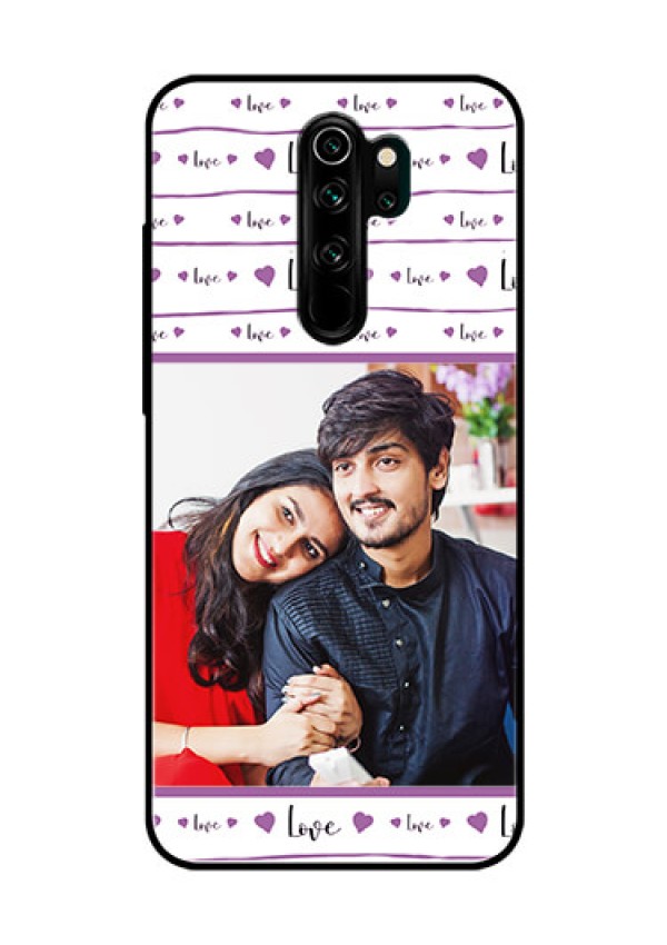 Redmi Note 8 Pro Custom Glass Mobile Case  - Couples Heart Design