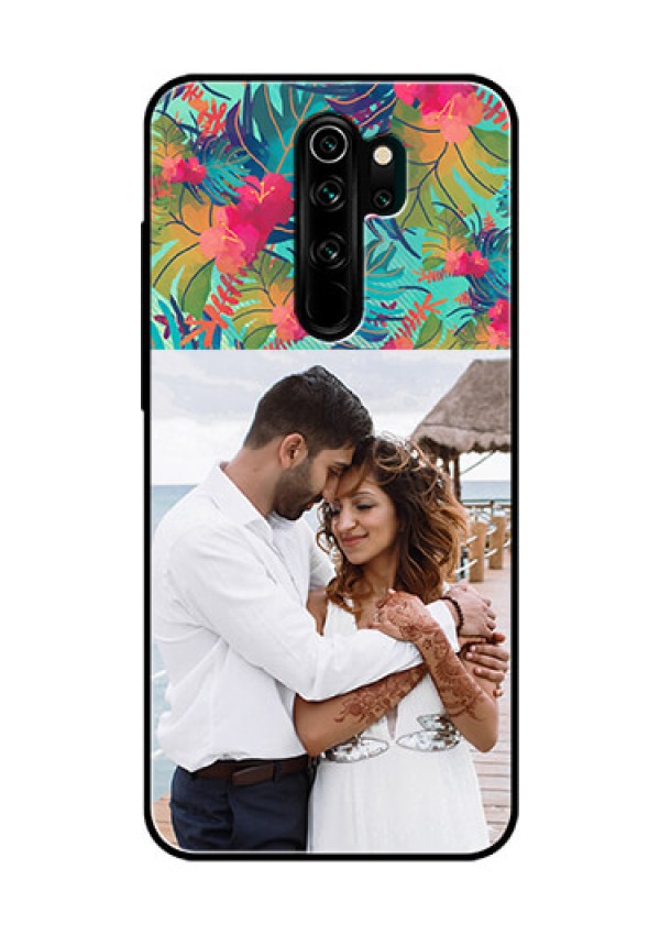 Redmi Note 8 Pro Photo Printing on Glass Case  - Watercolor Floral Design
