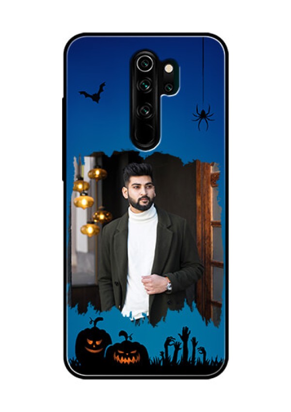 Redmi Note 8 Pro Photo Printing on Glass Case  - with pro Halloween design 