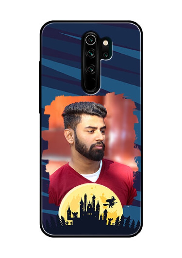 Redmi Note 8 Pro Photo Printing on Glass Case  - Halloween Witch Design 